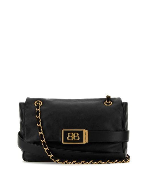 Balenciaga Black Leather Medium Modu Shoulder Bag