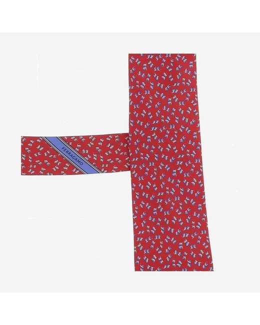 Ferragamo Red Silk Tie Ties & Bow for men