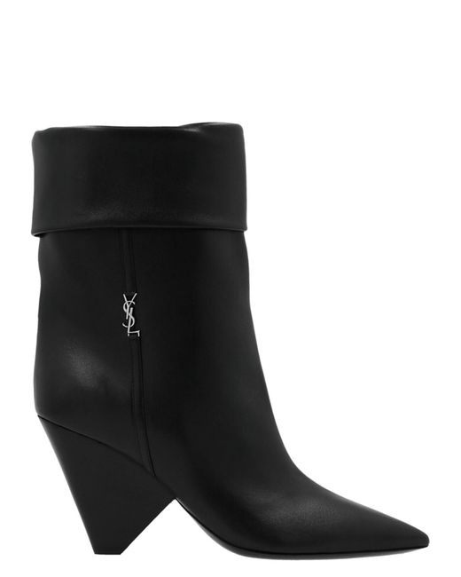 Saint Laurent Black Nikki Ankle Boots