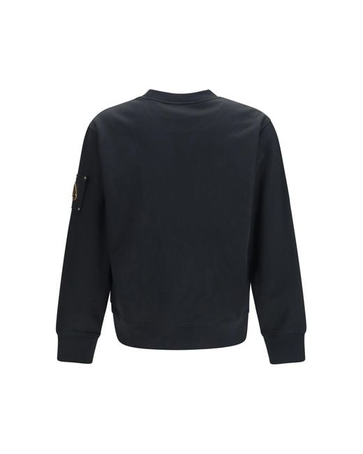 Moose Knuckles Blue Hartsfield Sweatshirt Cotton Sweatshirts for men