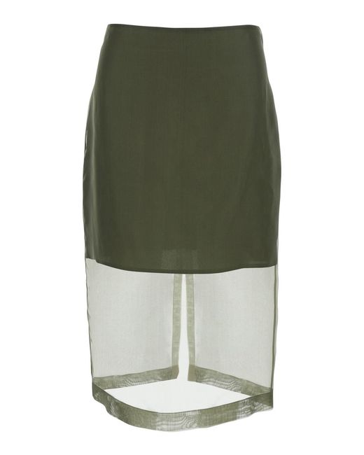 FEDERICA TOSI Green Skirt With Zip Closure