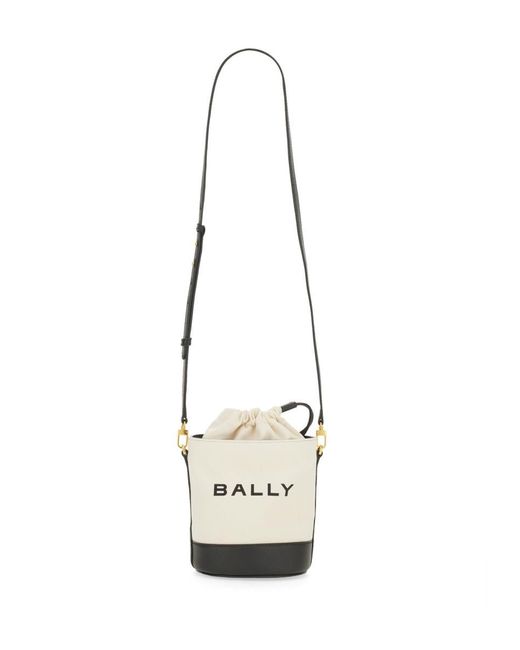Bally White Bucket Bag "bar"