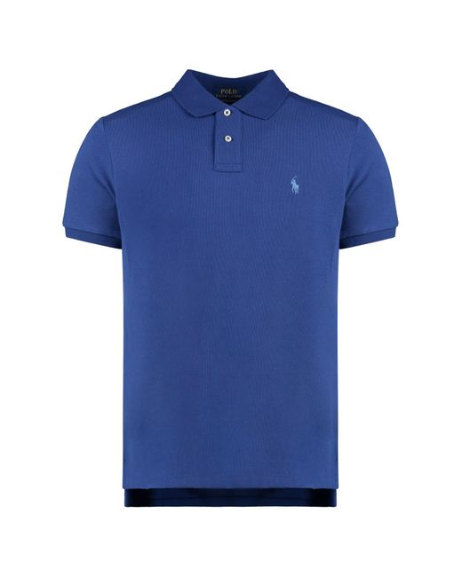 Polo Ralph Lauren Blue Cotton Piqué Polo Shirt for men