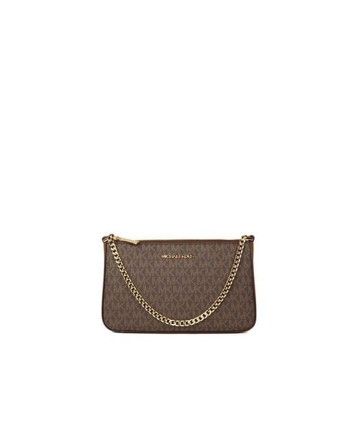Michael Kors Brown Pouch & Card Holder 89.Coated Canvas Bags Pouches