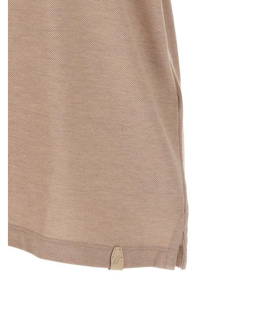 Brioni Natural Cotton Polo Shirt for men