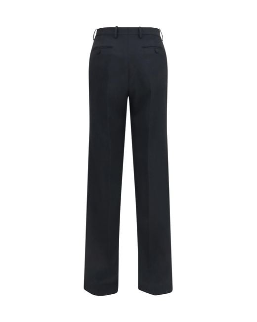 Tom Ford Blue Wide-Leg Pleated Merino Wool Ovis Aries Pant