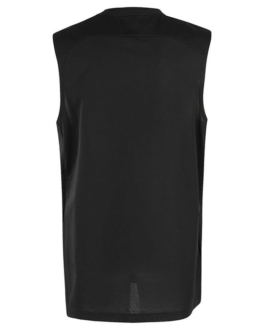 Y-3 Black Logo-printed Sleeveless Top for men