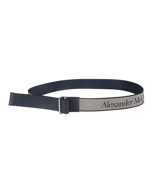Alexander McQueen Blue Camera Belt for men