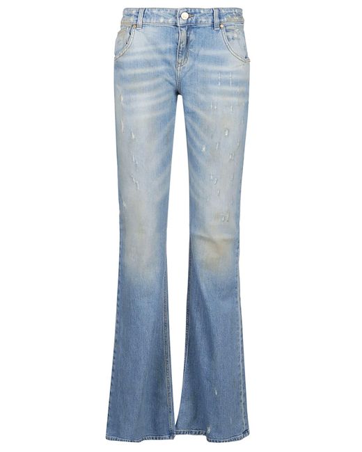 Blumarine Denim Distressed-finish Flared Jeans in Blue - Save 28% | Lyst