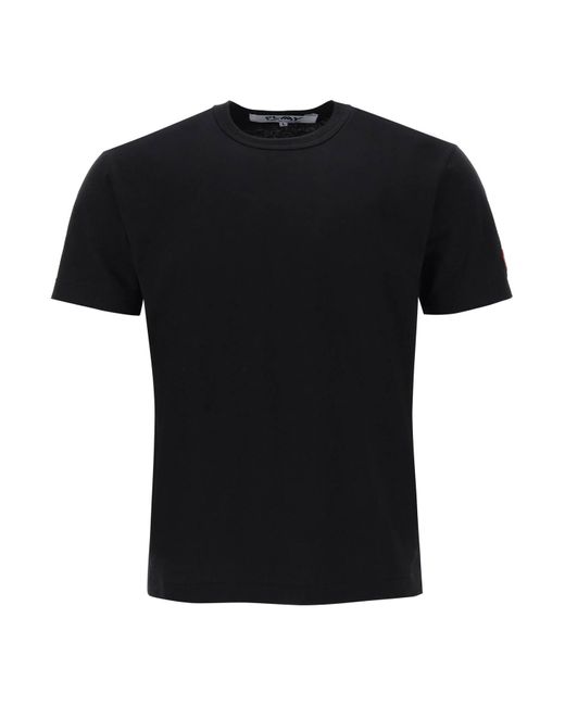 Comme des Garçons Black T-shirt With Pixel Patch for men