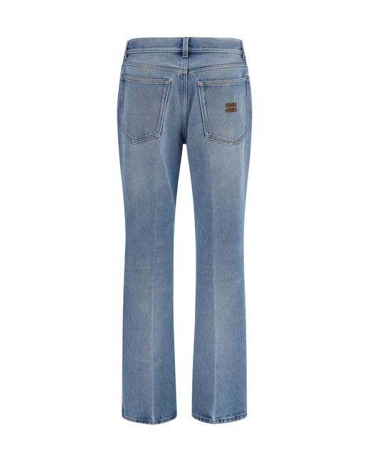 Miu Miu Blue Jeans Washed Denim Cotton