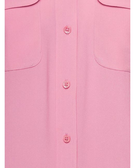 Equipment Pink Shirt With Patch Pockets With Flap