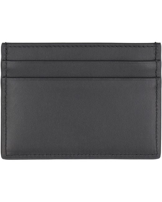 Dolce & Gabbana Black Leather Card Holder Calf Wallets & Cardholders for men