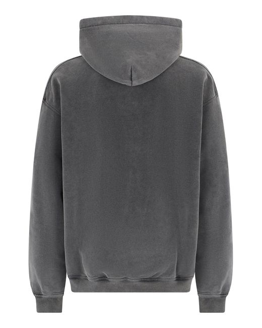Represent Gray Hooded Sweatshirt Cotton Jumpers for men