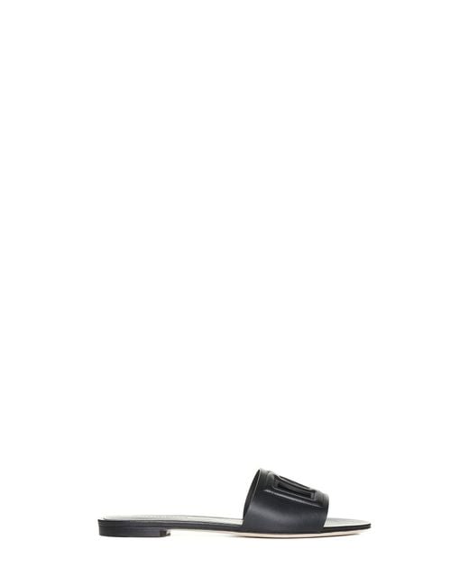 Dolce & Gabbana White Slides Calfskin