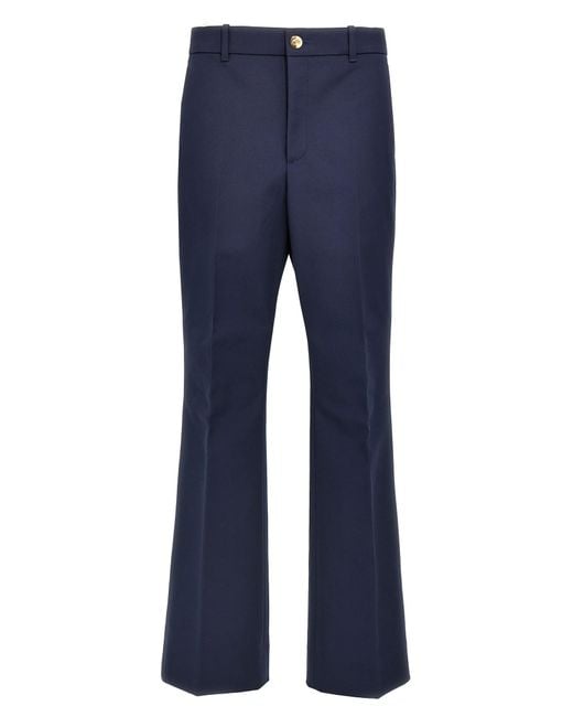 Gucci 'Satin' Pants in Blue | Lyst