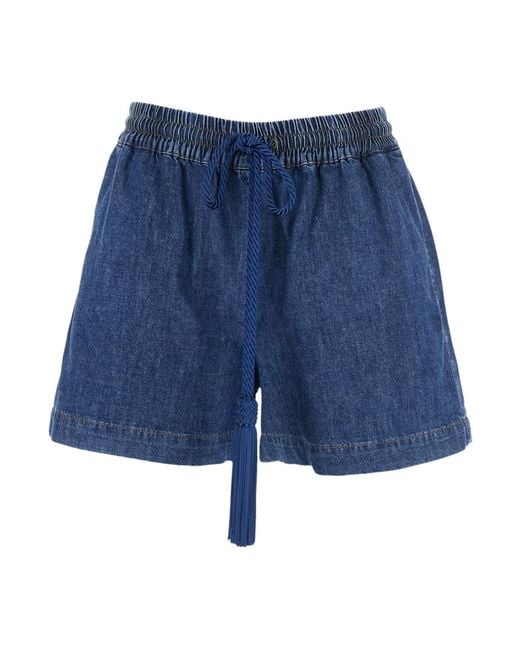 Valentino Blue Shorts — Cotton