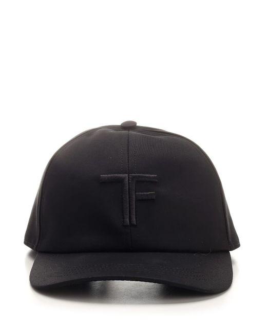 Tom Ford Black Cap With Logo for men
