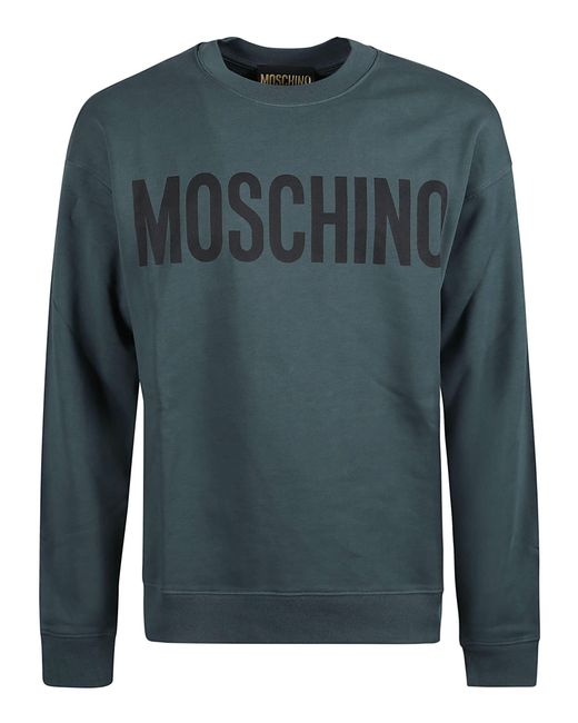 Moschino Green Logo Sweatshirt for men