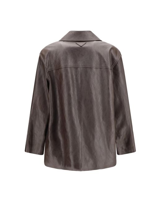 Saint Laurent Brown Grain De Poudre Jacket Wool Ovis Aries Blazers E Vests for men