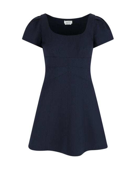 Alexander McQueen Blue Wool And Silk Mini Dress