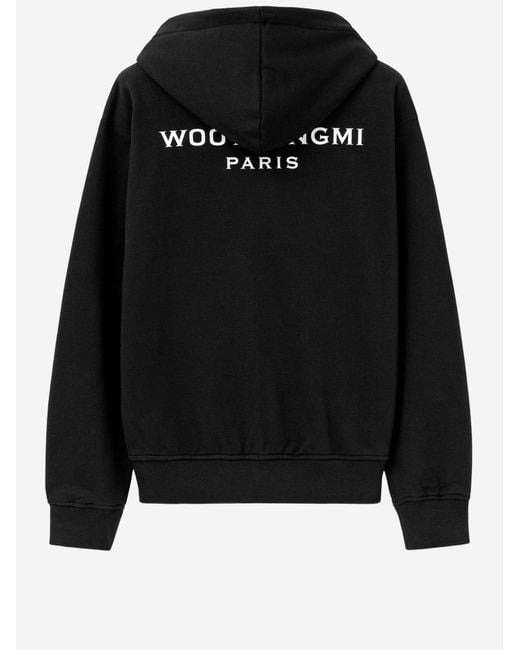 Wooyoungmi Black Hoodie Cotton Sweatshirts for men