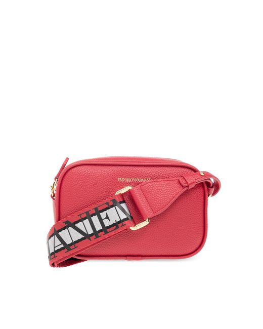 Emporio Armani Shoulder Bag With Logo in Red Lyst