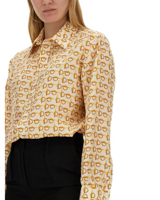 Burberry Natural Shirt B Mulberry Silk