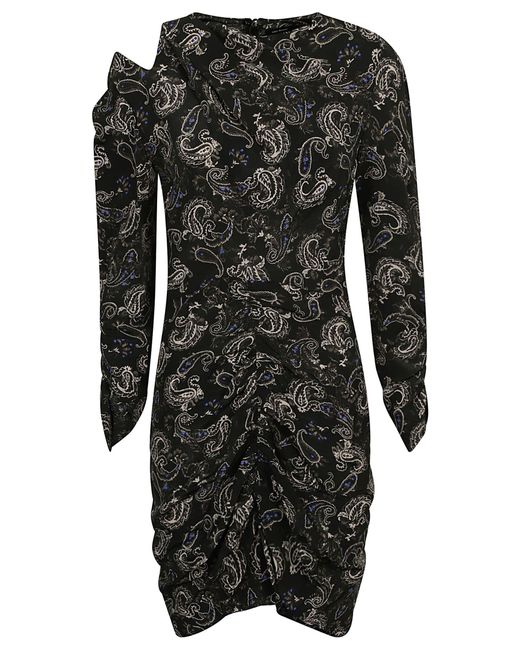 Isabel Marant Paisley Dress in Black | Lyst