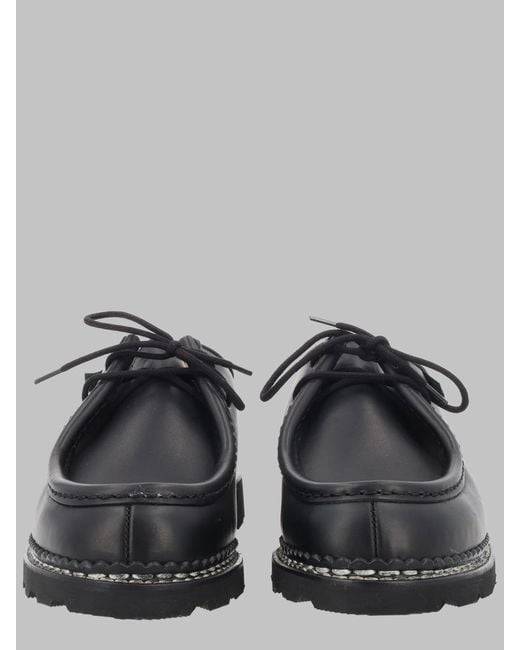 Paraboot Gray Moccasins Michael Calf Leather Lace-Up Shoes for men