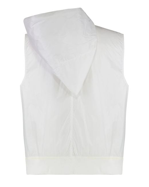 Rick Owens Gray Hooded Bodywarmer for men