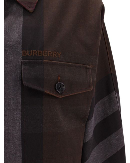 Burberry Brown Closure With Snap Buttons Jackets