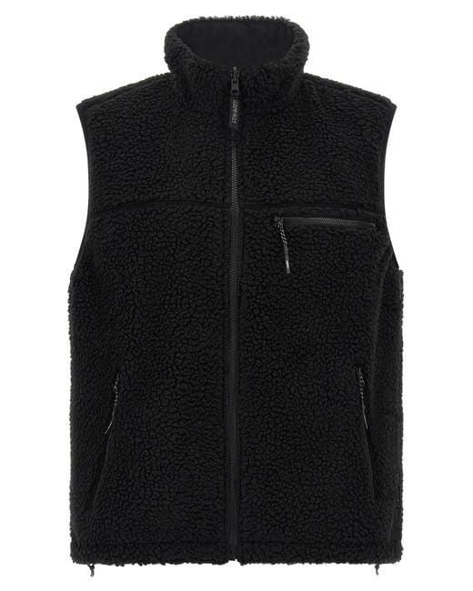 Gramicci Black Reversible Sherpa Gilet for men