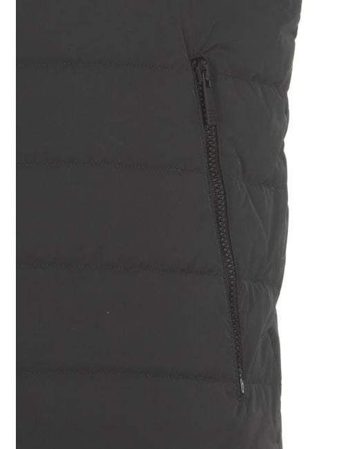Thom Browne Black 4 Bars Quilted Padded Gilet for men