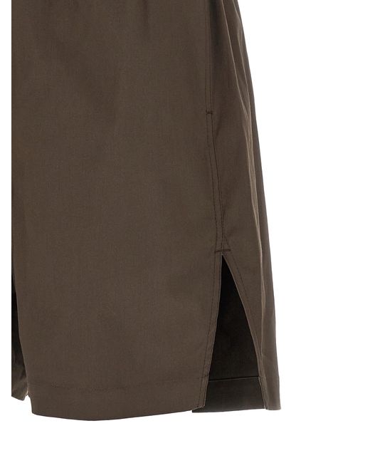 Rick Owens Brown Cotton Bermuda Shorts for men