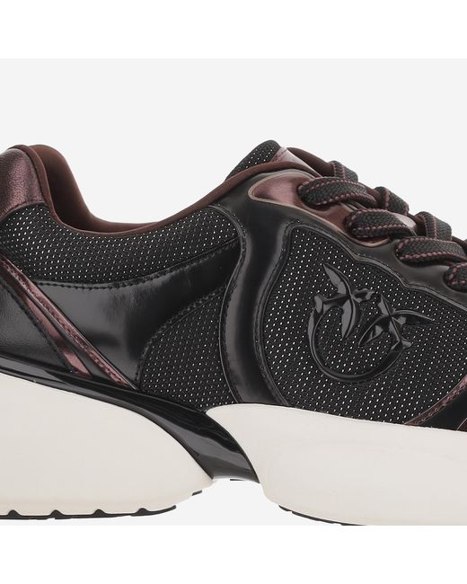 Pinko Black Sneakers Alba Leather-Blend Upper: Leather Trainers