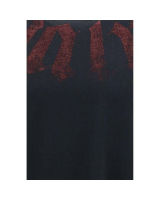Palm Angels White Black Cotton T for men