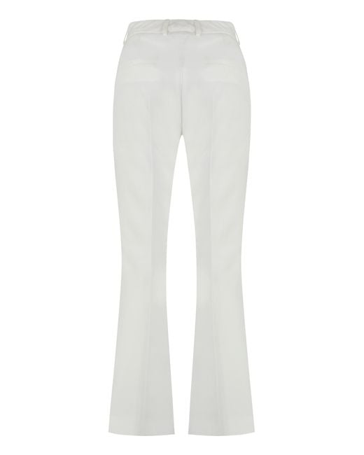 PT Torino White Trousers Stretch Cotton Skinny