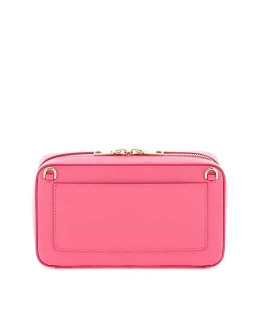 Dolce & Gabbana Pink Leather Camera Bag With Logo