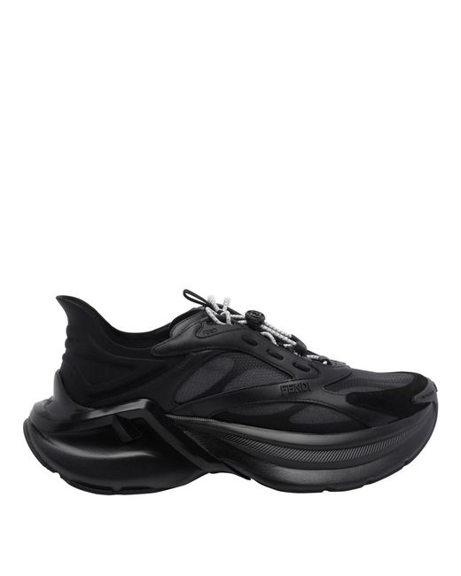 Fendi Black F-Light Sneakers for men