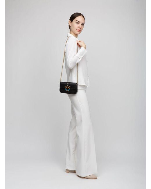 Pinko Black Shoulder Bag Calf Leather Shoulder-Bags