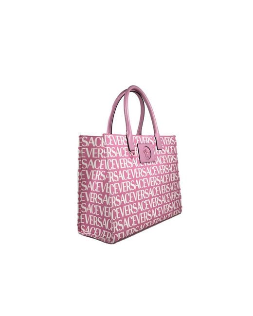 Versace Medusa Large Canvas Large Tote Bag Baby Pink