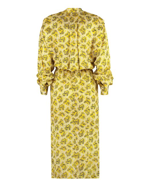 Isabel Marant Yellow Lokeya Printed Dress