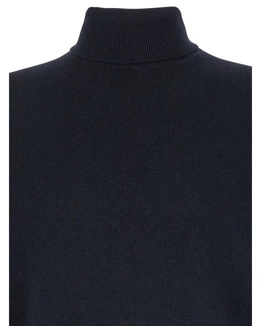 Le Plain Blue Dark Turtleneck Sweater for men