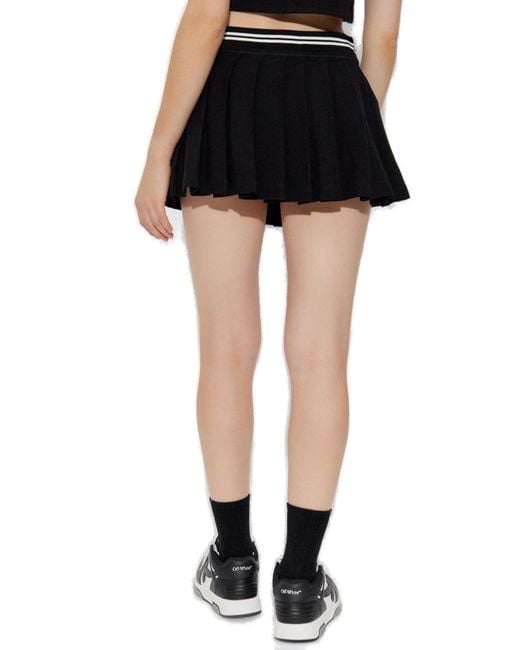 Amiri Pleated Skirt in Black | Lyst