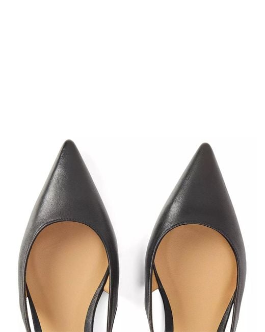 Emporio Armani White Pointed Toe Slingback Pumps Shoes