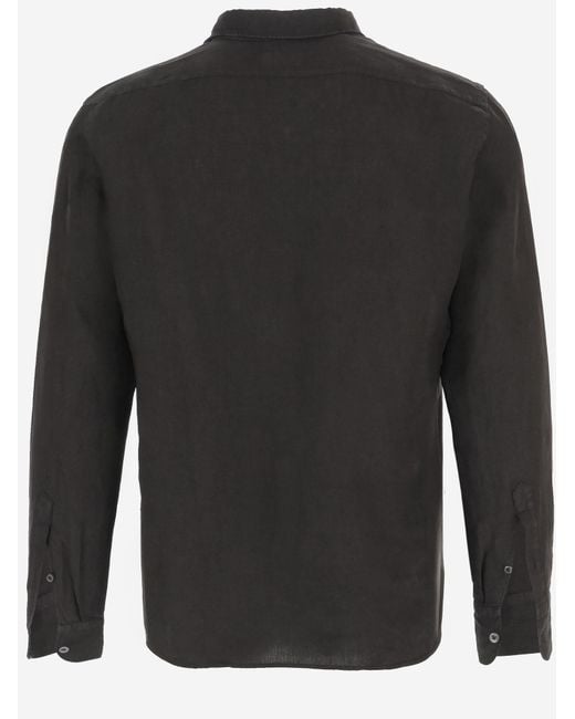 Alessandro Gherardi Black Linen Shirt for men