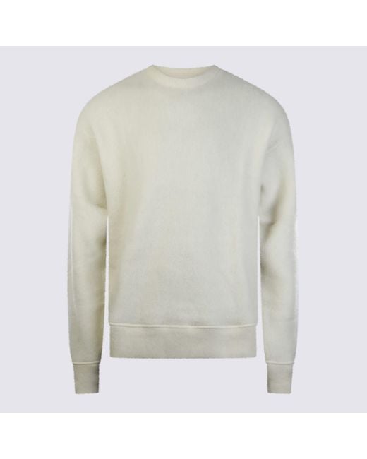 Jil Sander Gray Milk Alpaca And Wool Blend Sweater for men