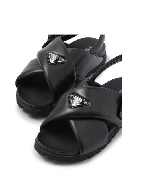 Prada Black Leather Sandal for men