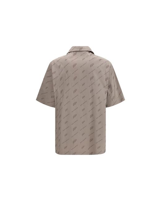 Off-White c/o Virgil Abloh Gray Beige Viscose Shortsleeve Shirt - It48 | M for men